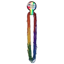 Rainbow Segmented Mardi Gras Beads