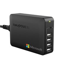 RAVPower 60W 5- Port USB Desktop Charging Station with Power Delivery (PD) Port