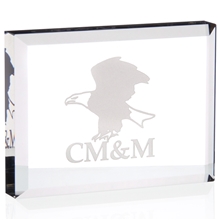 Rectangle Crystal Paperweight