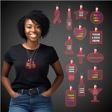 Red Light Up Pendant Necklaces