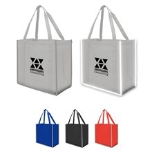 Reflective Shopper Reflective Large Non - Woven Grocery Tote Bag