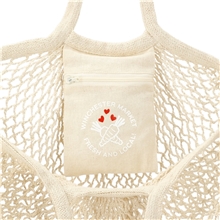 Riviera Cotton Mesh Market Bag w / Zippered Pouch