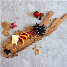 Rock Branch(R) Origins Series Long Island State Shaped Wood Serving and Cutting Board