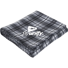 Rollable Plaid Fleece Throw Blanket 50 x 60 Unfolded