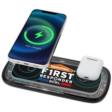 Roselle 2- in -1 Wireless Charger with Blue LED Ring