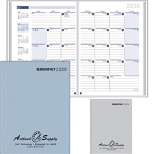 Ruled Monthly Desk Planner Stitched to Paper Cover 2026