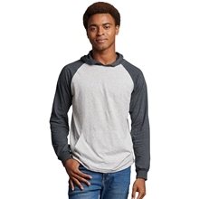 Russell Athletic Adult Essential Raglan Pullover Hooded T - Shirt
