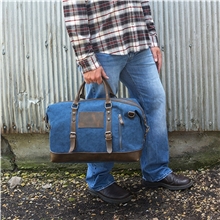 Blue / Brown Ryker Canvas Duffel Bag