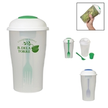 Salad Shaker Set with Fork Storage Lid