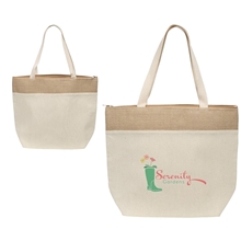 Savanna Cooler Tote Jute Recycled Cotton Cooler Tote