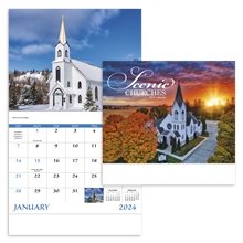 Scenic Churches - Stapled - Good Value Calendars(R)