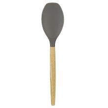 Scoop Silicone Spoon W / Wooden Handle