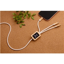 SCX Design(TM) 5- in -1 Bamboo Charging Cable 2A