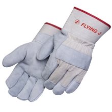 Select split Cowhide Gloves with Natural Canvas Back