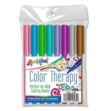 Set of 8 Color Therapy(R) Felt Tip Adult Coloring Markers - Fashion Colors