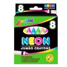Set of 8 Jumbo Crayons - Neon