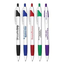 Silhouette Grip Retractable Ballpoint Pens With Rubber Grip
