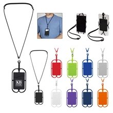 Silicone Lanyard With Phone Holder Wallet