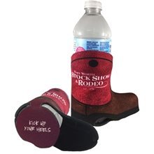 Slide - On Boot Bottle Coolie Four Color Process With Bottom