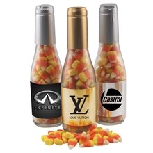 Small Champagne Bottle with Candy Corn