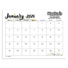 small monthly desk pad - floral