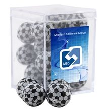 Small Rectangular Acrylic Box with Chocolate Soccer Balls