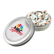 Small Top View Tin - Imprinted Round Mints
