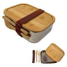 Sophisticate Stainless Bamboo Bento Box