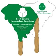 South Carolina State Shape Digital Hand Fan (2 Sides)- Paper Products