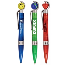 Globe, Heart or Smiley Face Spinner Pen