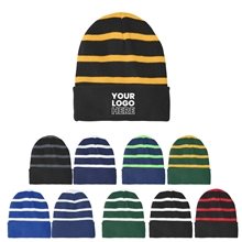 Sport - Tek(R) Striped Beanie with Solid Band
