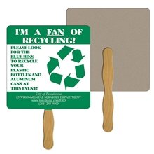 Square Recycled Hand Fan - Paper Products