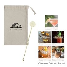Stainless Steel Cocktail Stirrers With Cocktail Infusion Drink Packet