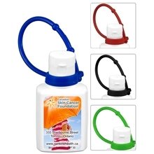 SunFun Connect .5 oz Broad Spectrum SPF 30 Sunscreen Lotion In Solid White Flip - Top Squeeze Bottle with Colorful Silicone Leash