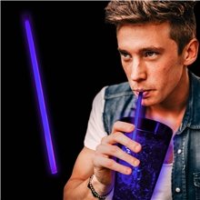 Supreme Glow 9 Inch Straws - Purple