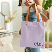 Teeny Tiny - Colored Canvas With Leather Handles