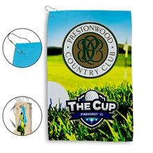 The Eagle Full - Color Waffle Weave Golf and Sports Towel