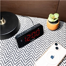 Timex Alarm Clock With Usb Charging - Black