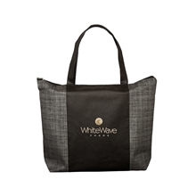 Tonal Non - Woven Zipper Trade Show Tote Bag with Zipper