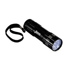 9 LED metal flashlight