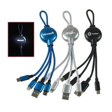 Travel Size Light - up 3 in 1 Charging Cable