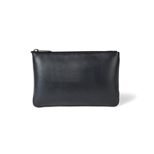Travis Wells(R) Leather Zippered Pouch - Black