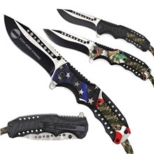 Two - tone Blade Pocket Knife With Paracord Strap