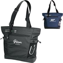Urban Passage Zippered Travel Business Tote Bag with Water Bottle Zipper