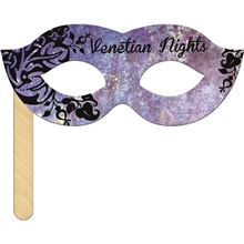 Venetian Mask on a Stick Printed Full Color - Paper Products