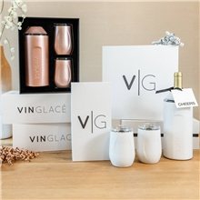 Vinglac(R) Wine Bottle Insulator 2 Glass Gift Set