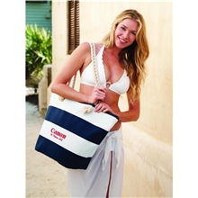 Vintage Cabana Canvas Tote