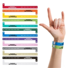 Vinyl Plastic Wristband w / Snap Closure - 14 Colors