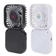 whirlwind mini folding rechargeable fan with lanyard