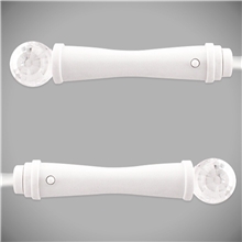 White Fiber Optic Wand with Strobe - 15 Inch